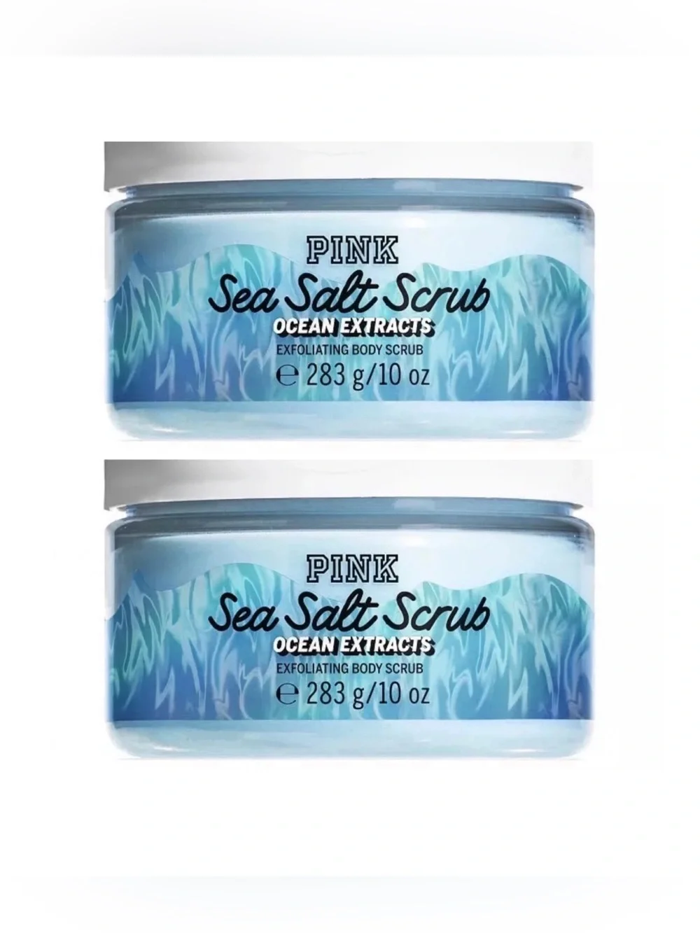 2~Victoria's Secret PINK Sea Salt Ocean Extracts Exfoliating Body Scrub~10 fl.oz